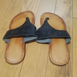 Palms Black Sandles 